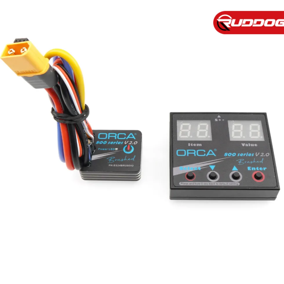 ORCA 800 Series V2.0 80A Brushed ESC mit Programmierkarte