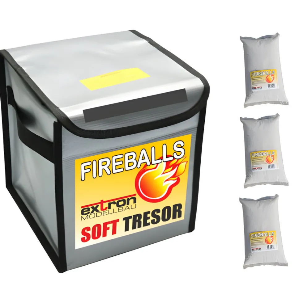 Pichler LiPo Fireballs Soft Tresor mit Feuerlöschgranulat (3x 1 Liter)