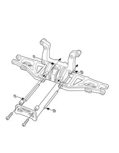 Pinebeach Front Hinge Pin Brace für Tamiya DT-02