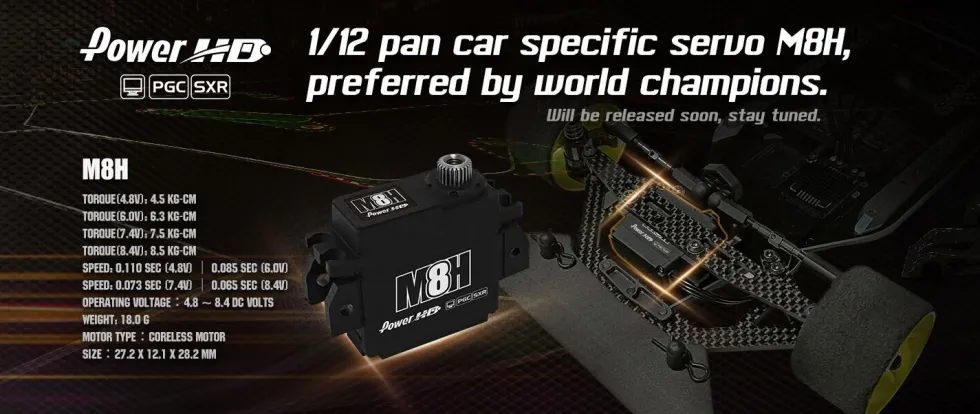 PowerHD Servo HD M8H 1:12 Digital HV 8.5kg/0.065s