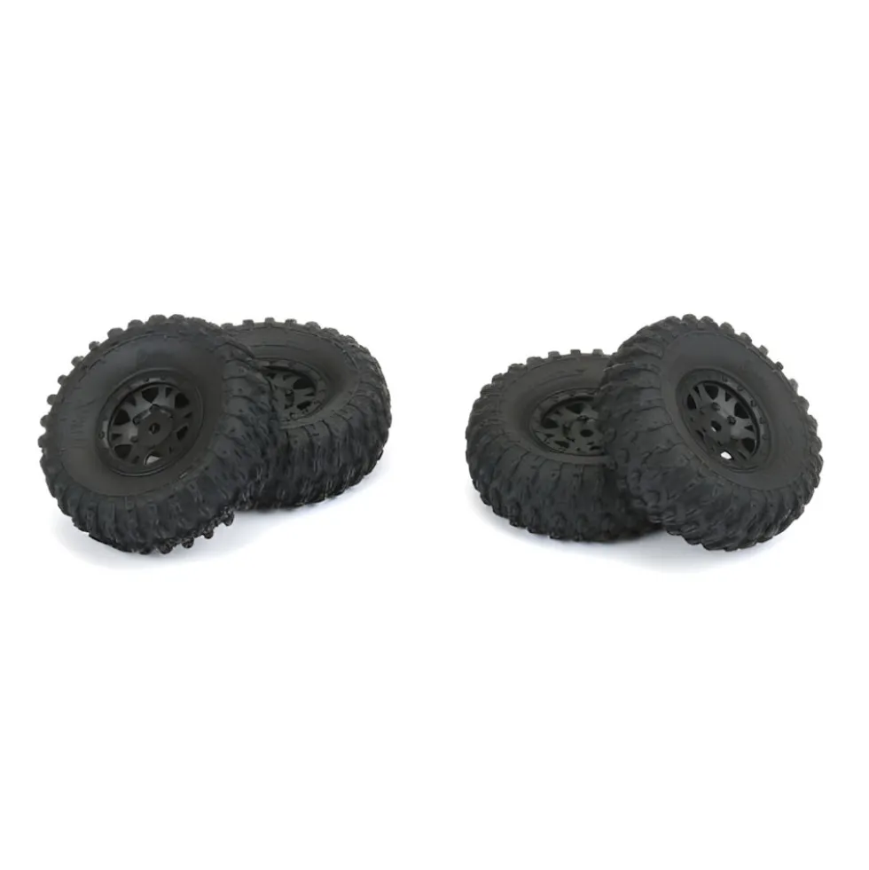 Pro-Line Komplettrad Hyrax 1.0 Mini Impulse Felge 7mm (4) Axial SCX24
