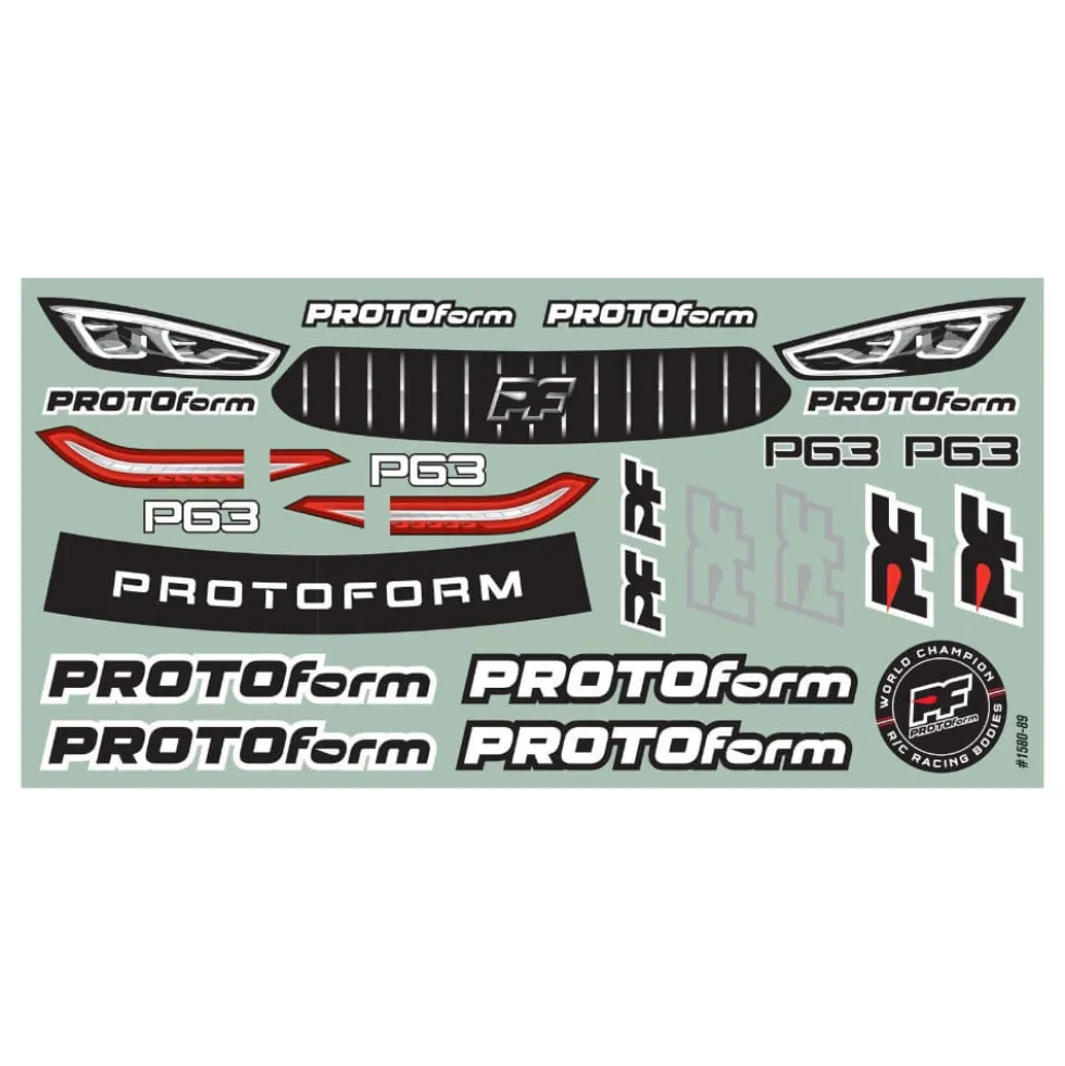 PROTOform Karosserie-Satz P63 Pro-Lite (0,5mm) 190 mm TC (unlackiert)