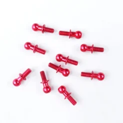 3Racing Alu 4,8MM Ball Stud L=6 (10 Stk.) - Red