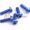 3Racing M3 x 10 AL7075 Button Head Hex Socket - Machine (5 Stk.) Blue