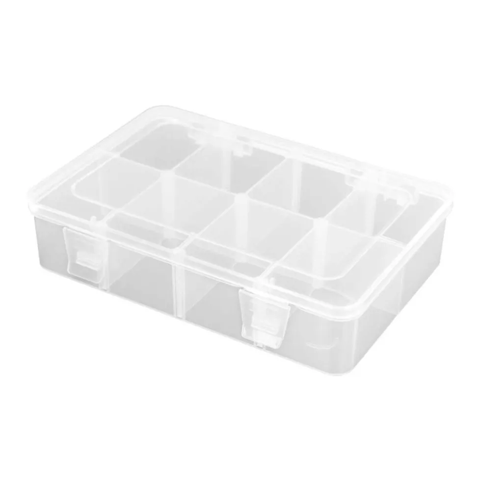Robitronic Sortierkasten 8 Fächer variabel 186x125x43mm