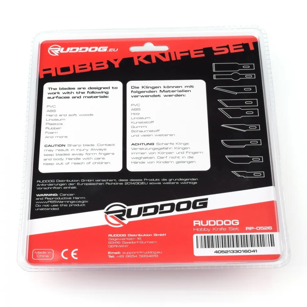 Ruddog Hobby Knife / Messer-Set (3) mit Klingen
