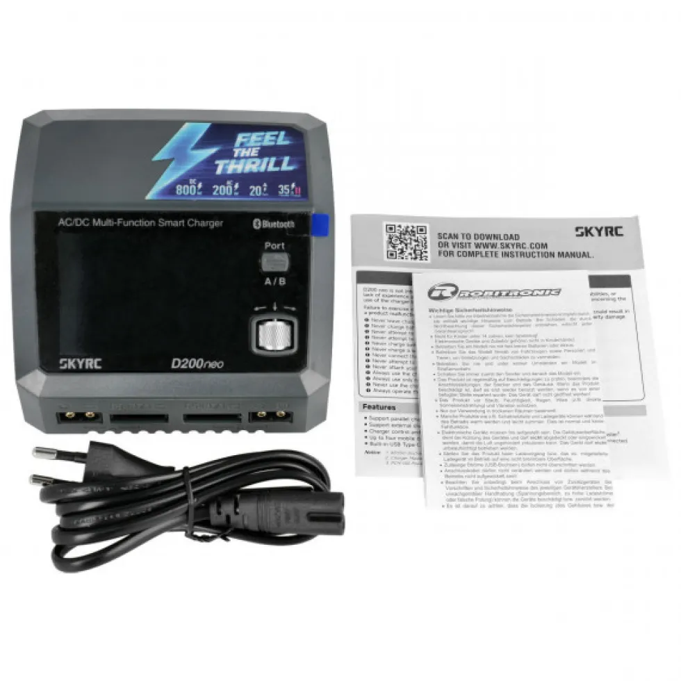 SkyRC Ladegerät D200 Neo LiPo 1-6S 20A 200W AC