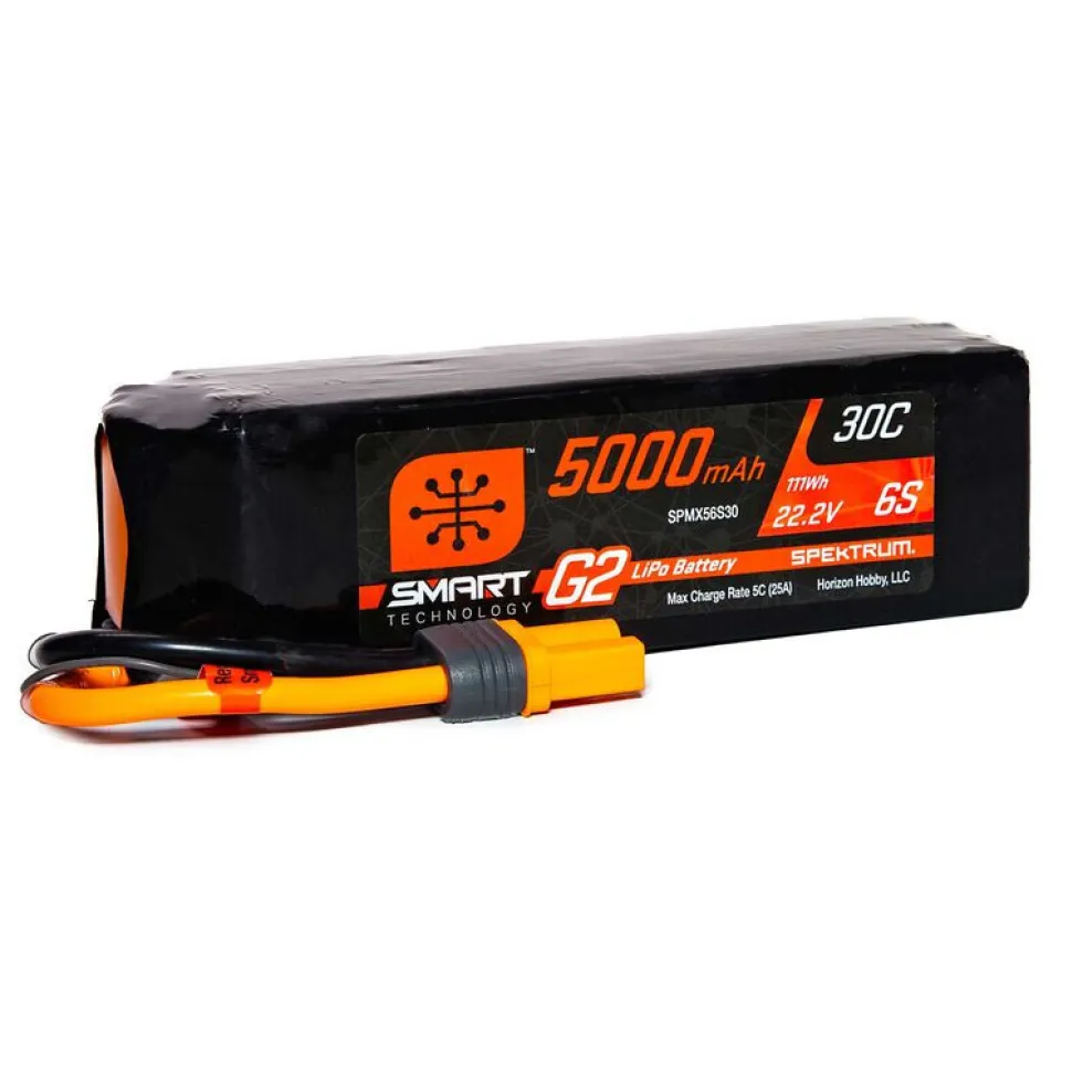Spektrum Accessories 22.2V 5000mAh 6S 30C Smart G2 LiPo Akku IC5