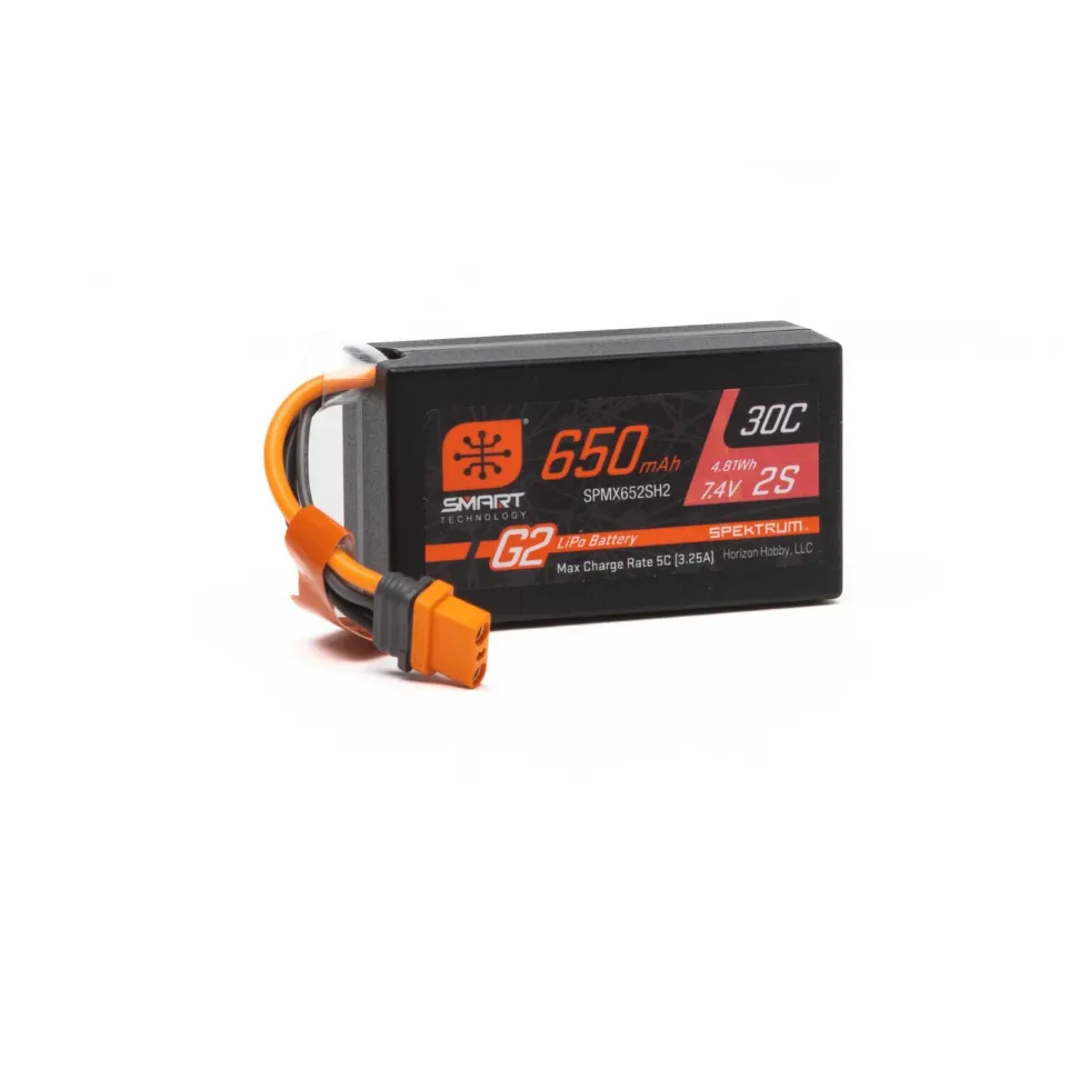 Spektrum LiPo-Akku 650mAh 2S 7.4V Smart G2 30C IC2-Stecker