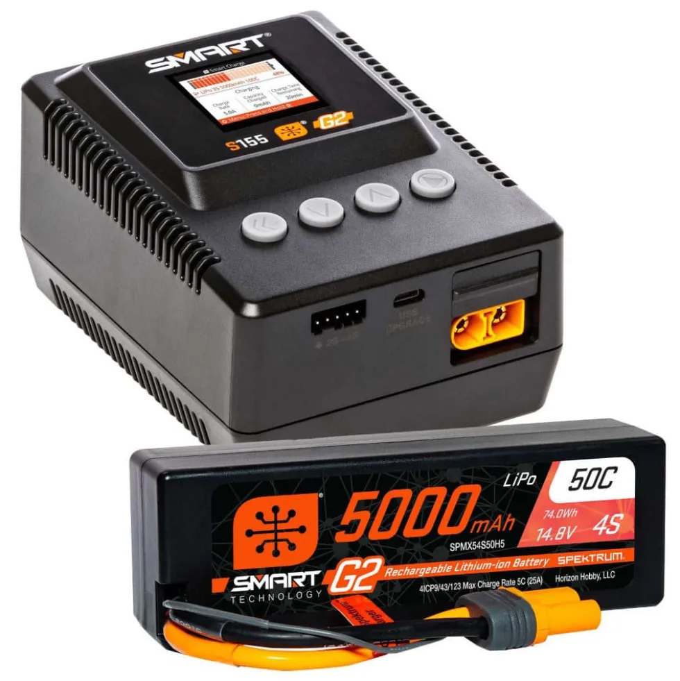 Spektrum Smart Powerstage 5000mAh 4S LiPo- S155 Charger EU