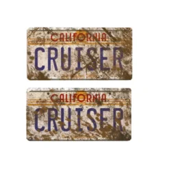 Tamico Kennzeichen "CRUISER" USA 1:10 3D 2er Set