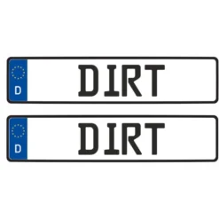 Tamico Kennzeichen "DIRT" Deutschland EU 1:10 3D 2er Set