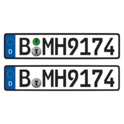 Tamico Wunschkennzeichen Deutschland EU 3D 2er Set