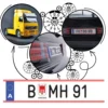 Tamico Wunschkennzeichen Österreich EU 3D 2er Set