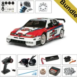 Tamiya 58606 Alfa Romeo 155 V6 TI Martini (TT-02) BUNDLE "Gold"