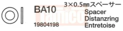 Tamiya Alu Distanzringe 5,5x0,5 mm silber (10 Stk.) #9804198