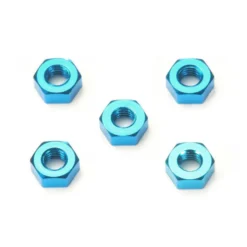 Tamiya Alu Mutter 3mm blau (5 Stk.) #54411