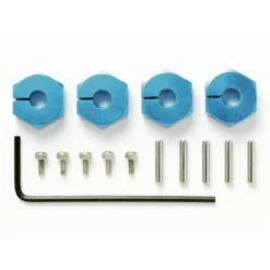 Tamiya Alu Radmitnehmer 5mm (blau, 4 Stk.) TB-02 / TA-05 #53823