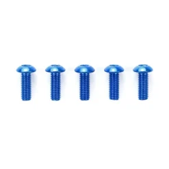Tamiya Alu Rundkopf-Schrauben 3x8mm (blau, 5 Stk.) #53766