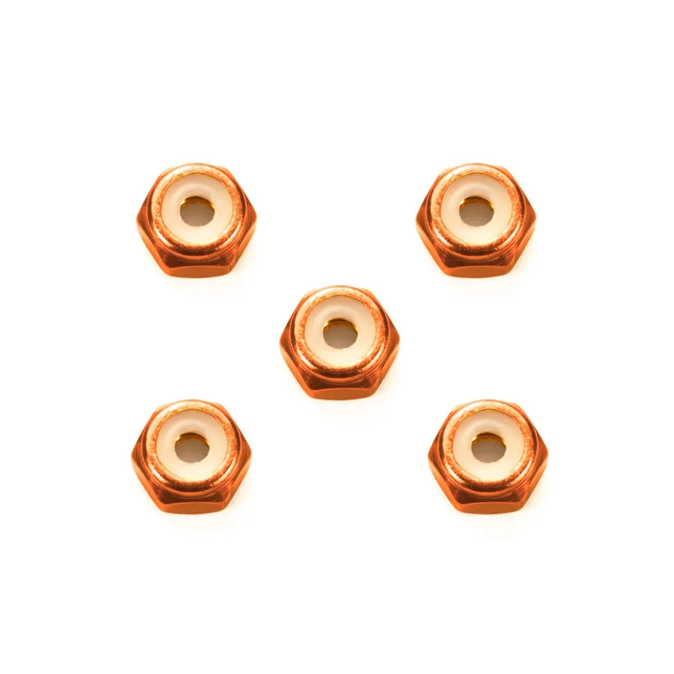 Tamiya 95556 Alu Sicherungsmutter 2mm (5) Orange