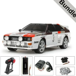 Tamiya 58667 Audi Quattro Rally A2 TT-02 BUNDLE "Silber"