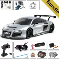 Tamiya 58749 Audi R8 LMS 2008 (TT-02) BUNDLE "Gold"