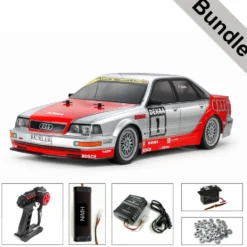 Tamiya 58699 Audi V8 1992 Tourenwagen (TT-02) BUNDLE "Silber"