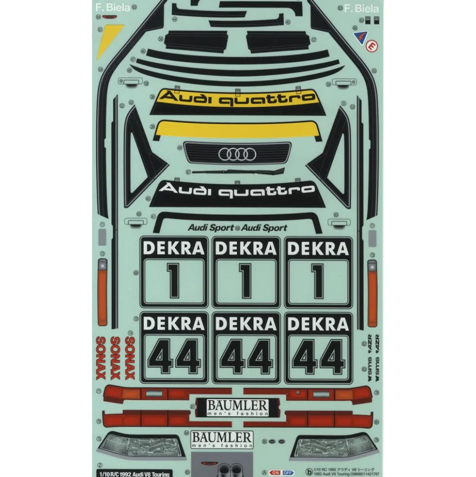 Tamiya 19494229 Aufkleber / Sticker Audi V8 1992 (58699)