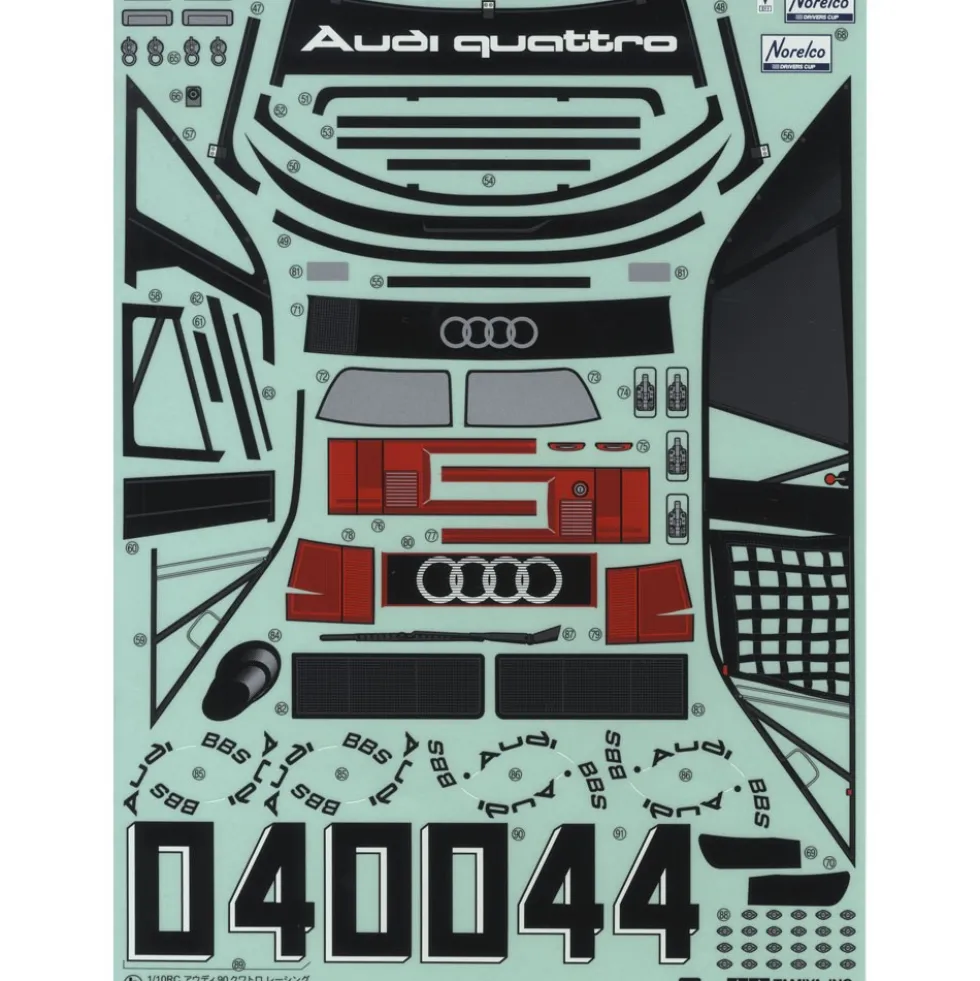 Tamiya 19490150 Aufkleber / Sticker Audi 90 quattro Racing