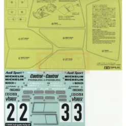 Tamiya 19495966 Aufkleber / Sticker Audi Quattro Rally