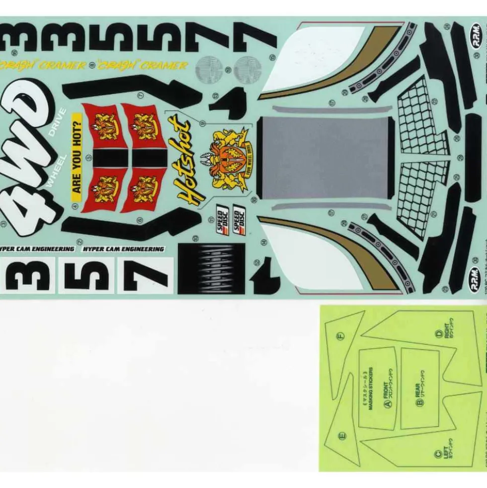 Tamiya 19490031 Aufkleber / Sticker Comical Hotshot GF-01CB