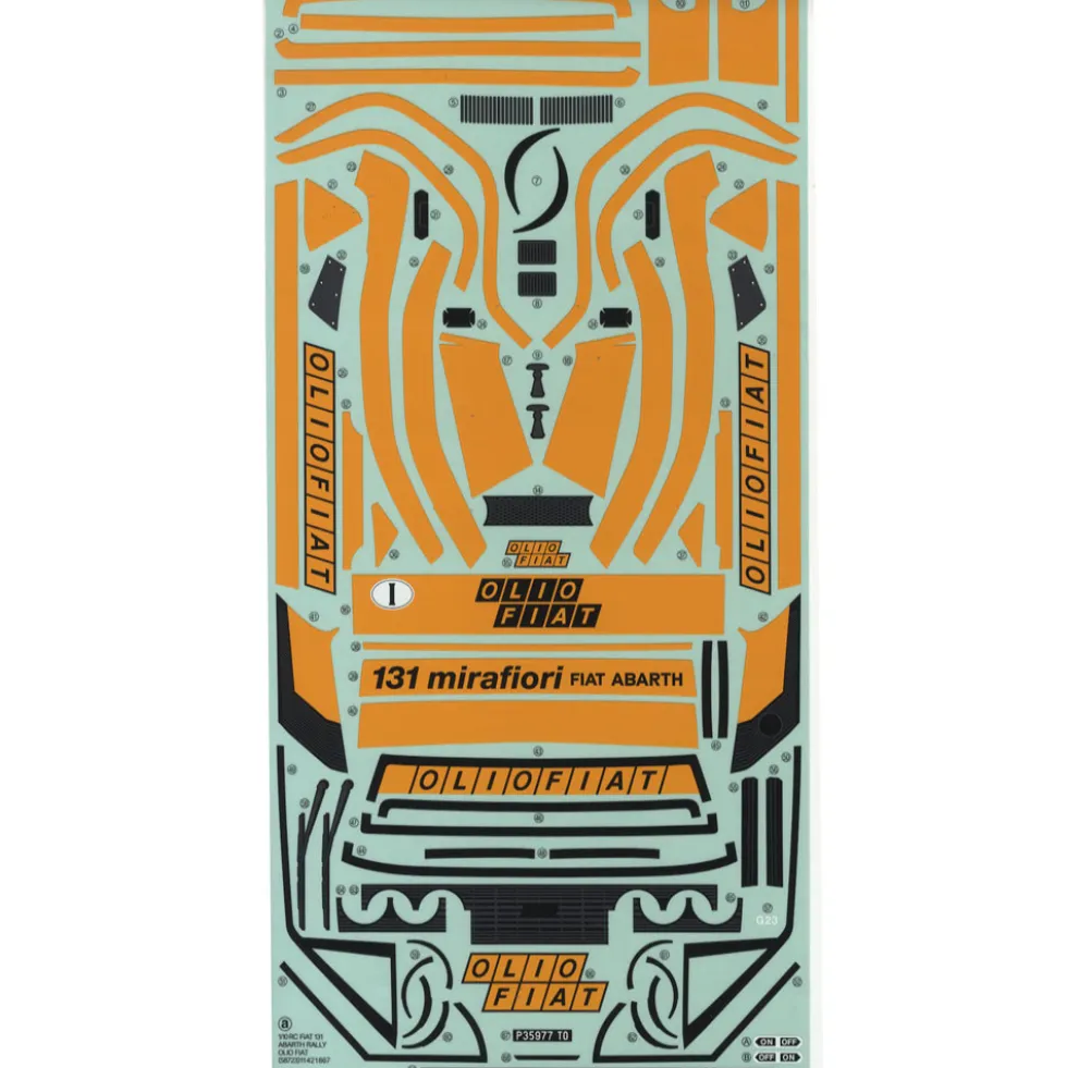 Tamiya 19490105 Aufkleber / Sticker Fiat 131 Abath Olio