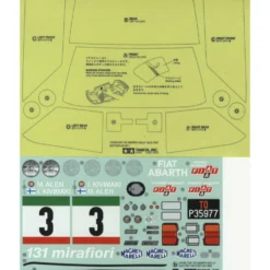 Tamiya 19490105 Aufkleber / Sticker Fiat 131 Abath Olio