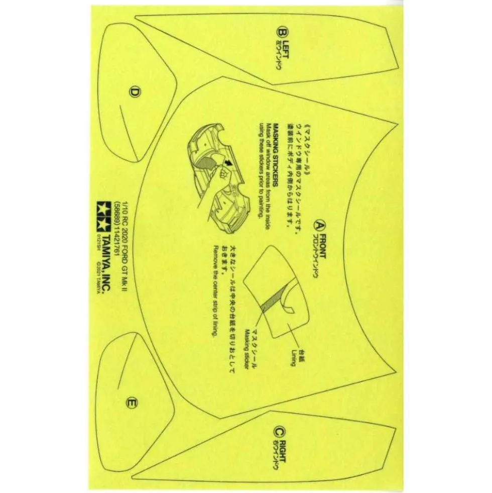 Tamiya 19490035 Aufkleber / Sticker Ford GT Mk.II