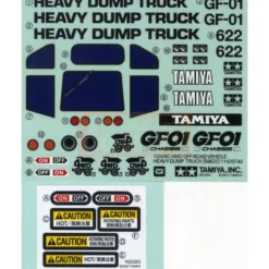 Tamiya 19495869 Aufkleber / Sticker Heavy Dump Truck (58622)
