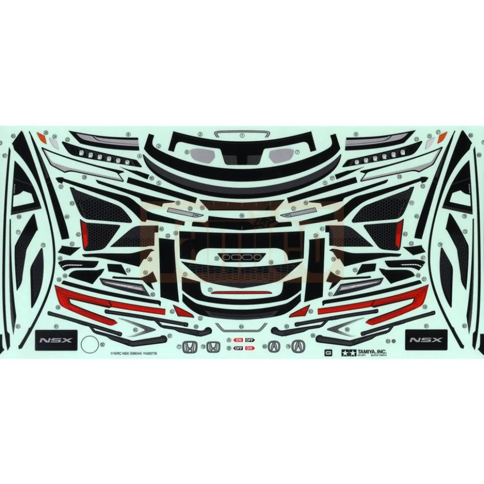 Tamiya 19495891 Aufkleber / Sticker Honda NSX 2016