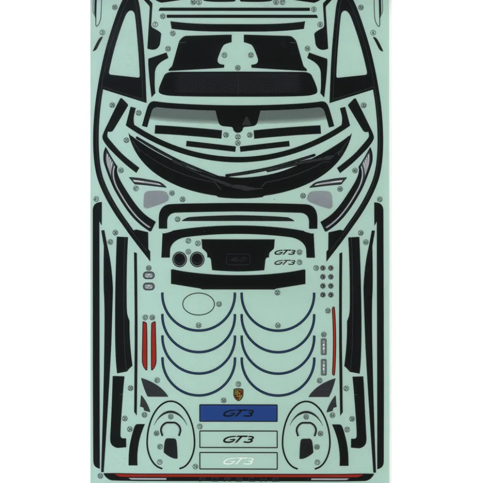 Tamiya 19490093 Aufkleber / Sticker Porsche 911 GT3 (992)
