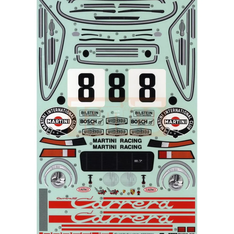 Tamiya 19495802 Aufkleber / Sticker Porsche 911 Carrera RSR Martini
