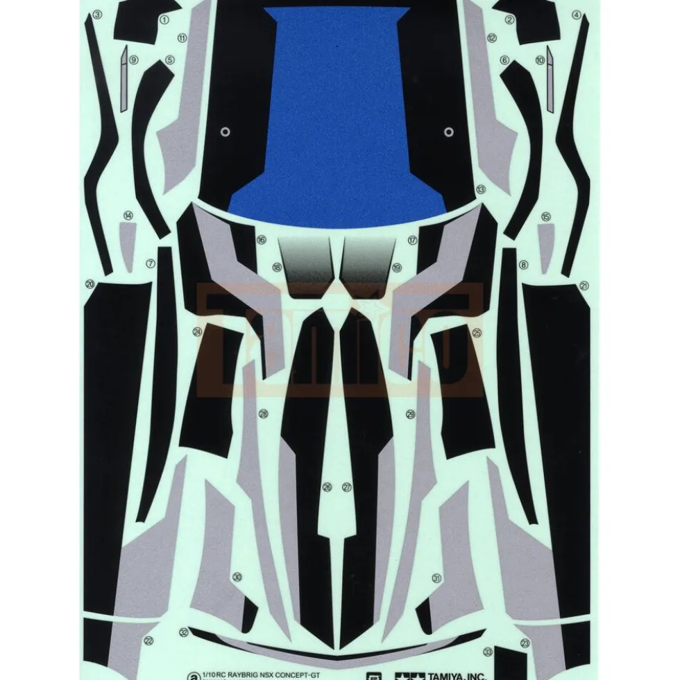 Tamiya 19495835 Aufkleber / Sticker Raybrig NSX Concept-GT