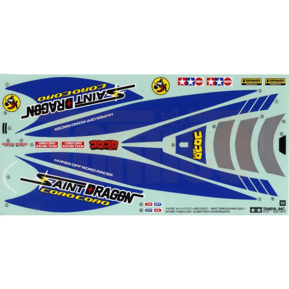 Tamiya 19494245 Aufkleber / Sticker Saint Dragon (2021)