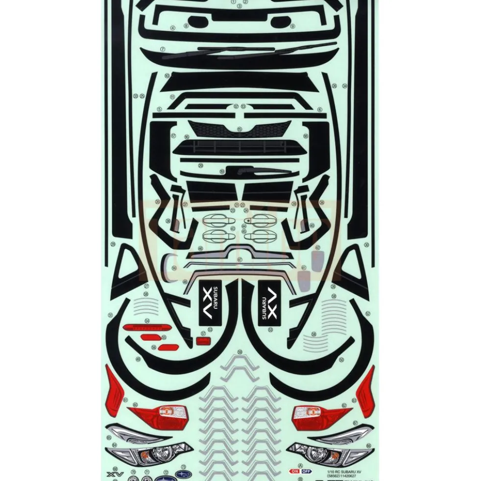 Tamiya 19495777 Aufkleber / Sticker Subaru XV