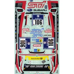 Tamiya 19495908 Aufkleber / Sticker Subaru WRX STI NBR