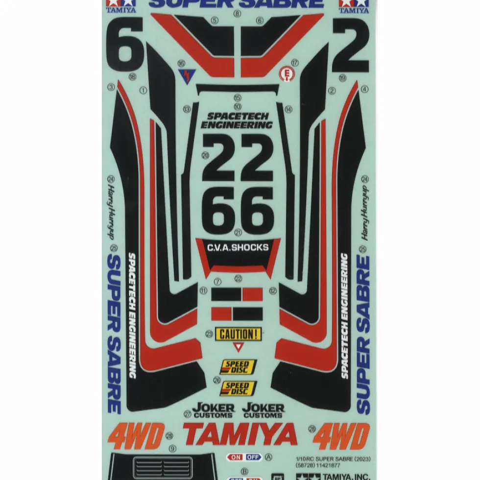 Tamiya 19490111 Aufkleber/Sticker Super Sabre 2023