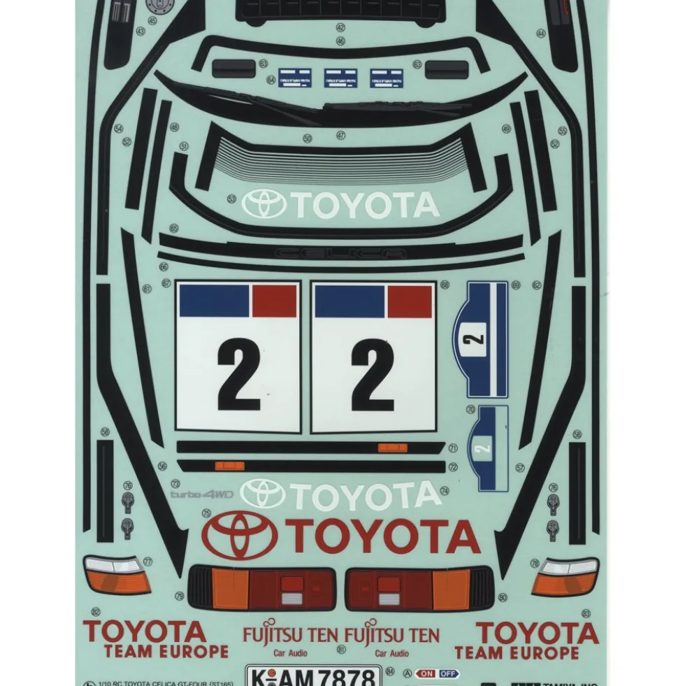 Tamiya 19490082 Aufkleber / Sticker Toyota Celica GT-Four