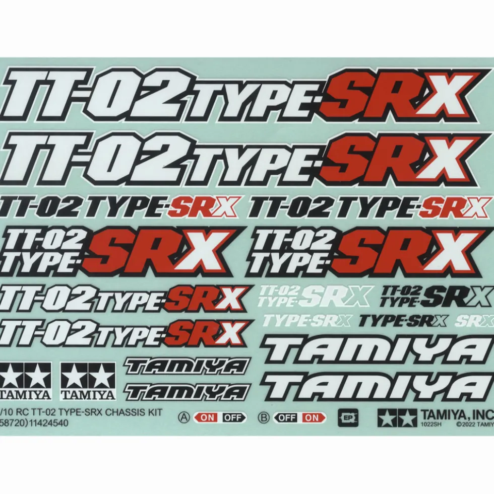 Tamiya 11424540 Aufkleber / Sticker TT-02SRX