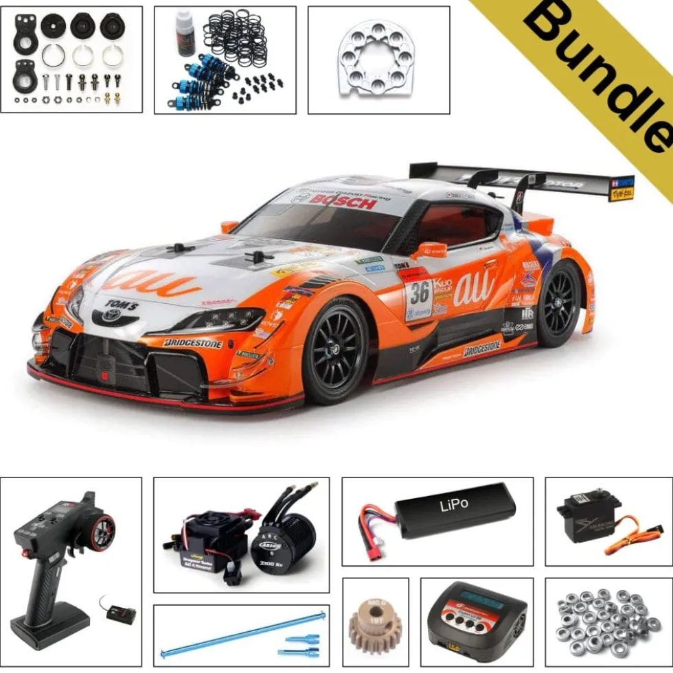 Tamiya 58703 au TOMs GR Supra (TT-02) BUNDLE "Gold"