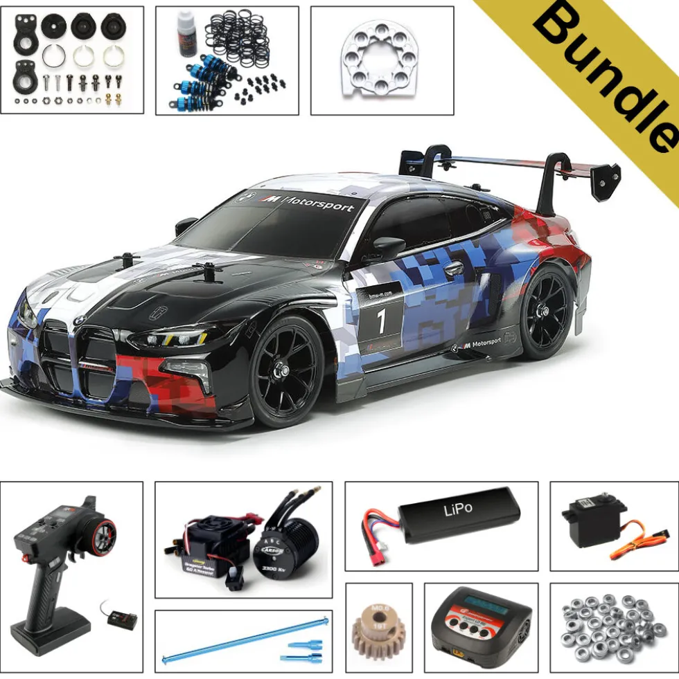 Tamiya 58751 BMW M4 GT3 Evo 2025/Launch Edition (TT-02) BUNDLE "Gold"