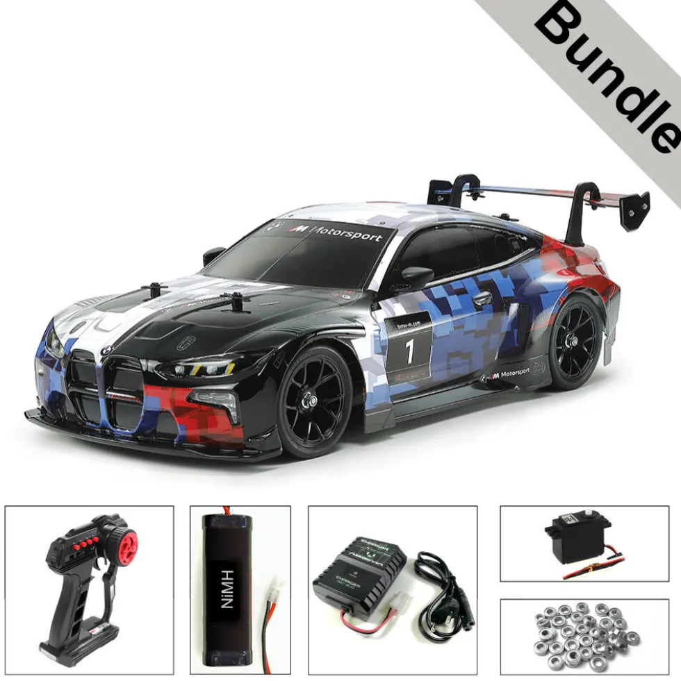 Tamiya 58751 BMW M4 GT3 Evo 2025/Launch Edition (TT-02) BUNDLE "Silber"
