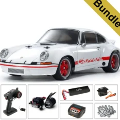Tamiya 47507 Carrera 911 RSR 2.8 (BT-01) weiss vorlackiert BUNDLE "Gold"