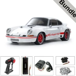 Tamiya 47507 Carrera 911 RSR 2.8 (BT-01) weiss vorlackiert BUNDLE "Silber"